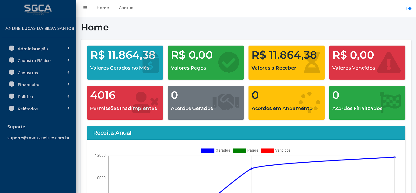 Imagem de apresentação do sistema SGCA - Sistema de Gestão de Clientes e Arrecadação